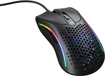 Glorious Model D 2 Wired - Matte Black - Gaming Mus - Optisk - 5 knapper - Sort